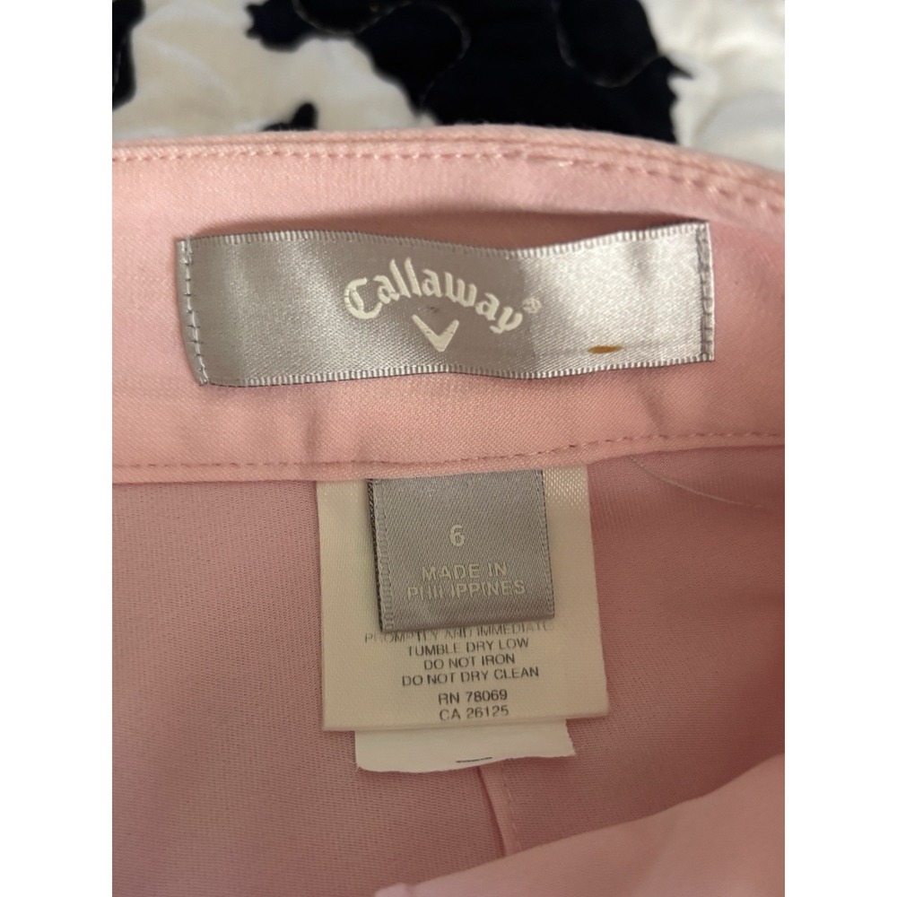Callaway Apparel 6 OPTI-DRY Women's Performance Golf Skort Skirt Short Pink Snap - Picture 7 of 10